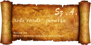 Szánthó Agnella névjegykártya